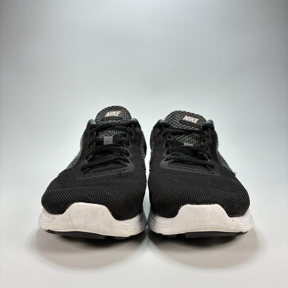 Nike Revolution 3 Black Gray Lace Up Running Shoes 819302-001 Womens Sz 9.5 Wide - Picture 2 of 10